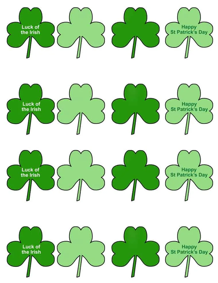 st patrick's day shamrock garland colored small