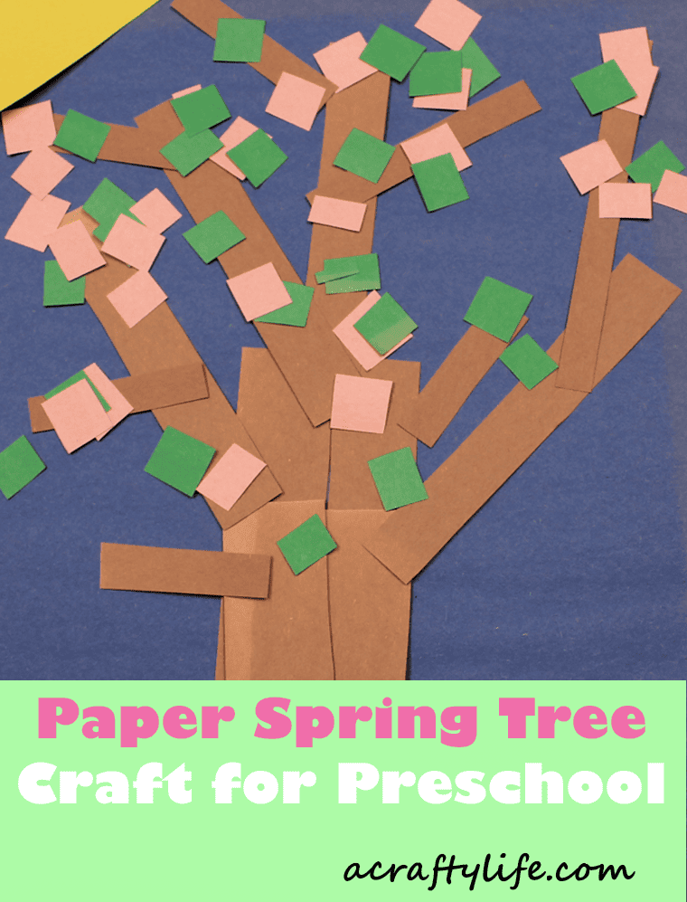 paper spring tree craft for preschool