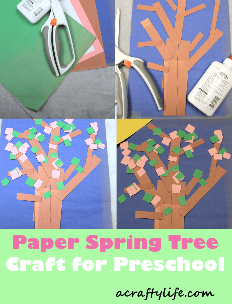 paper spring tree craft for preschool