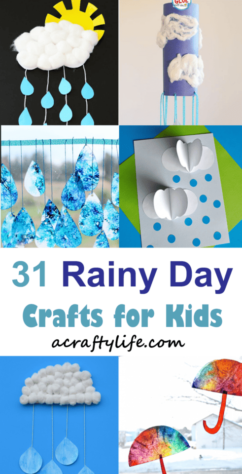 31 Rainy Day Crafts For Kids to Make: Easy Activities - A Crafty Life
