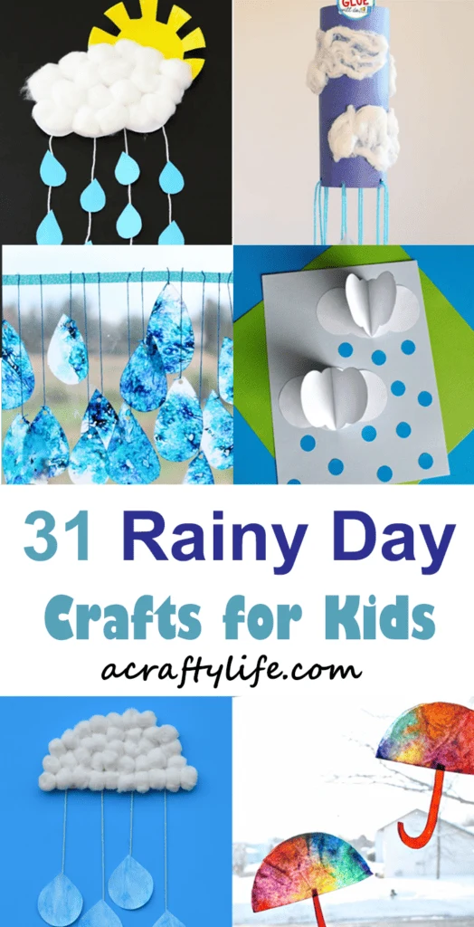 rainy day crafts - rain craft - April showers - acraftylife.com