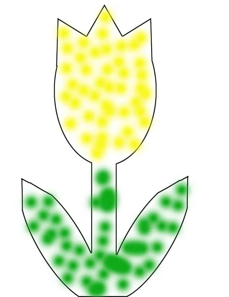 fingerprint painted spring flower tulip craft