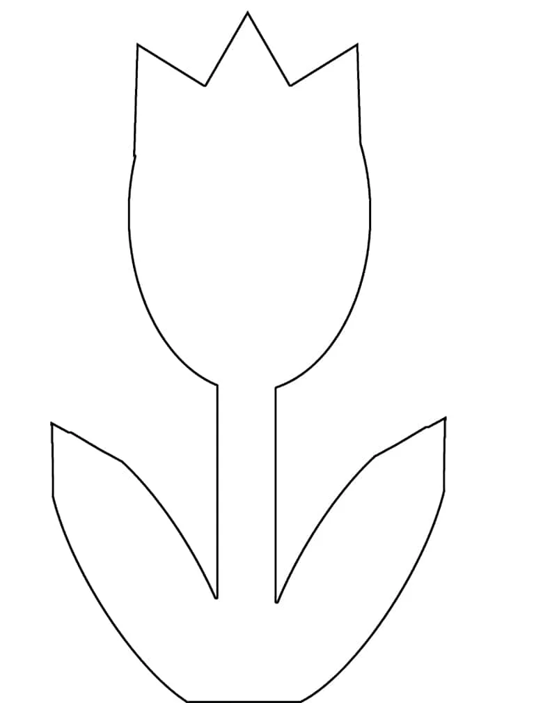 tulip printable outline photo