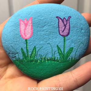 painted tulip rock