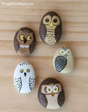owl painted rocks