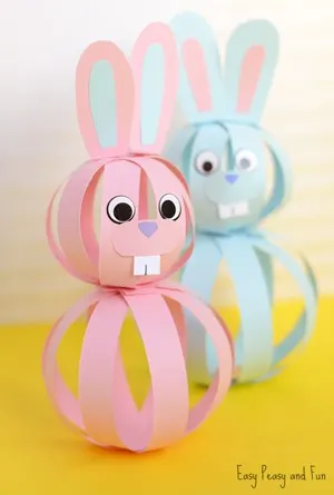 paper strip bunny craft