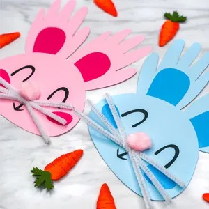 handprint paper bunny craft