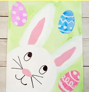 bunny painting for Easter