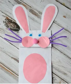 paper bag rabbit craft