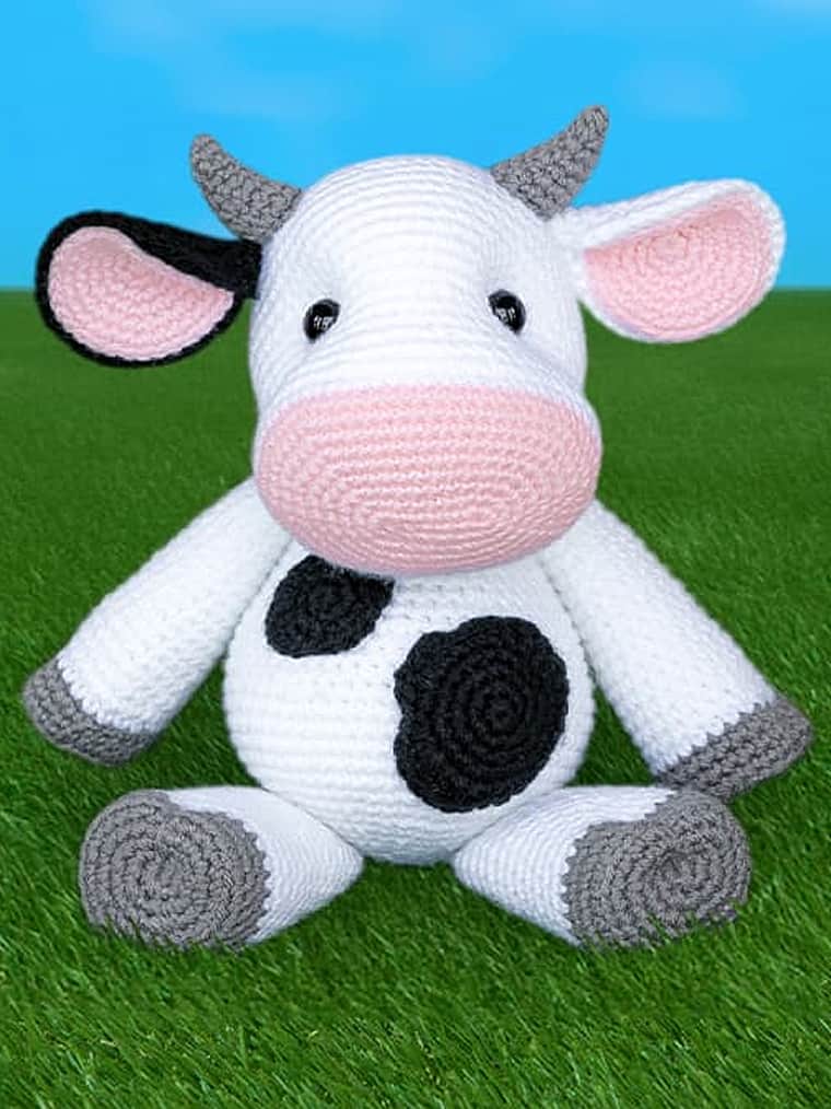 crocheted cow