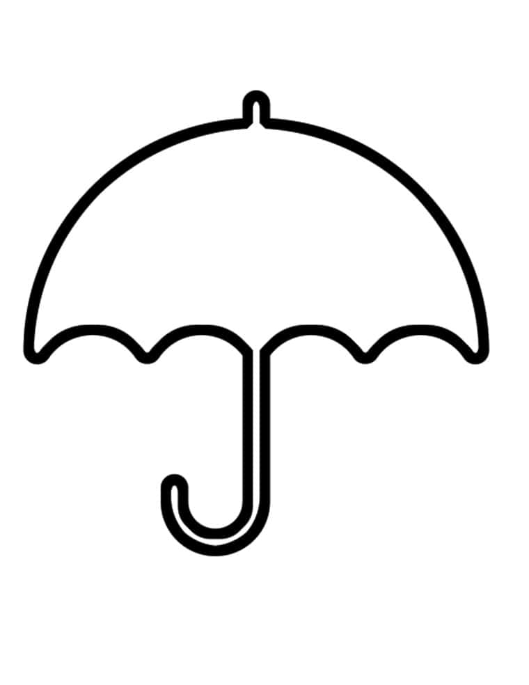 simple umbrella outline template cut out