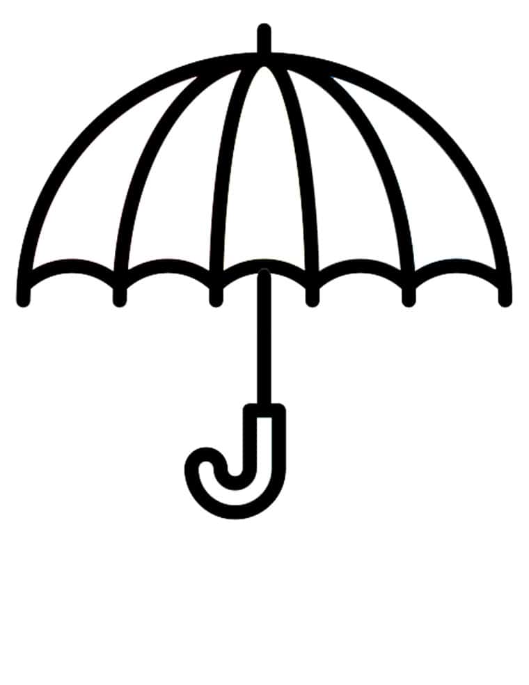 medium umbrella printable template