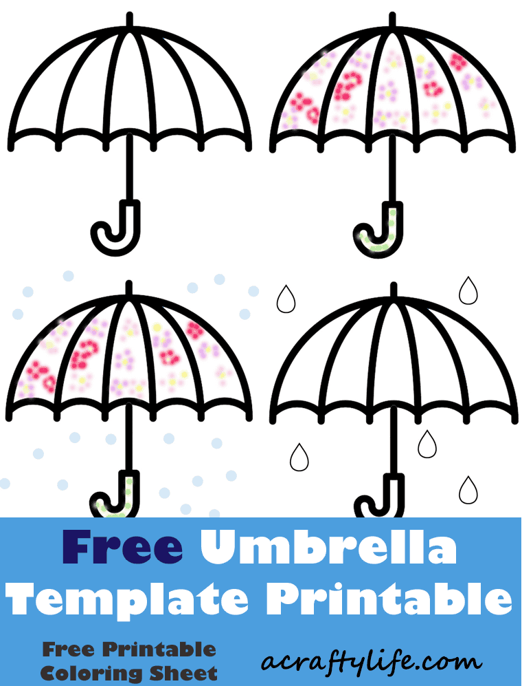 umbrella coloring template