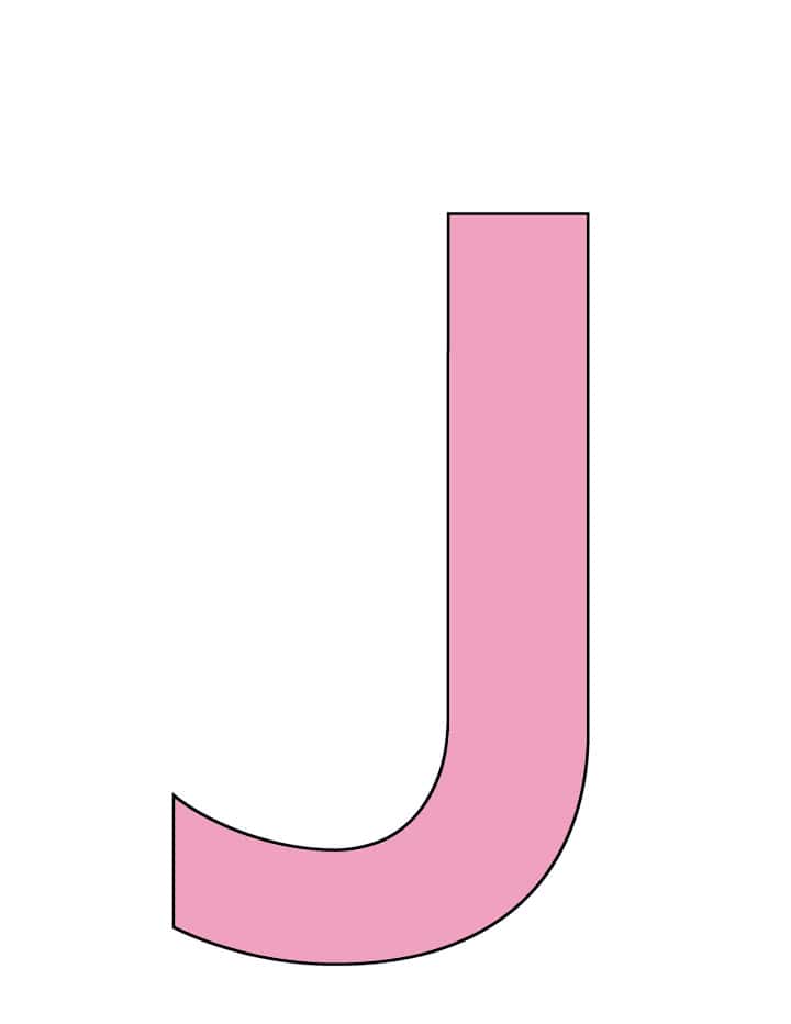 colored uppercase j for jam craft preschool
