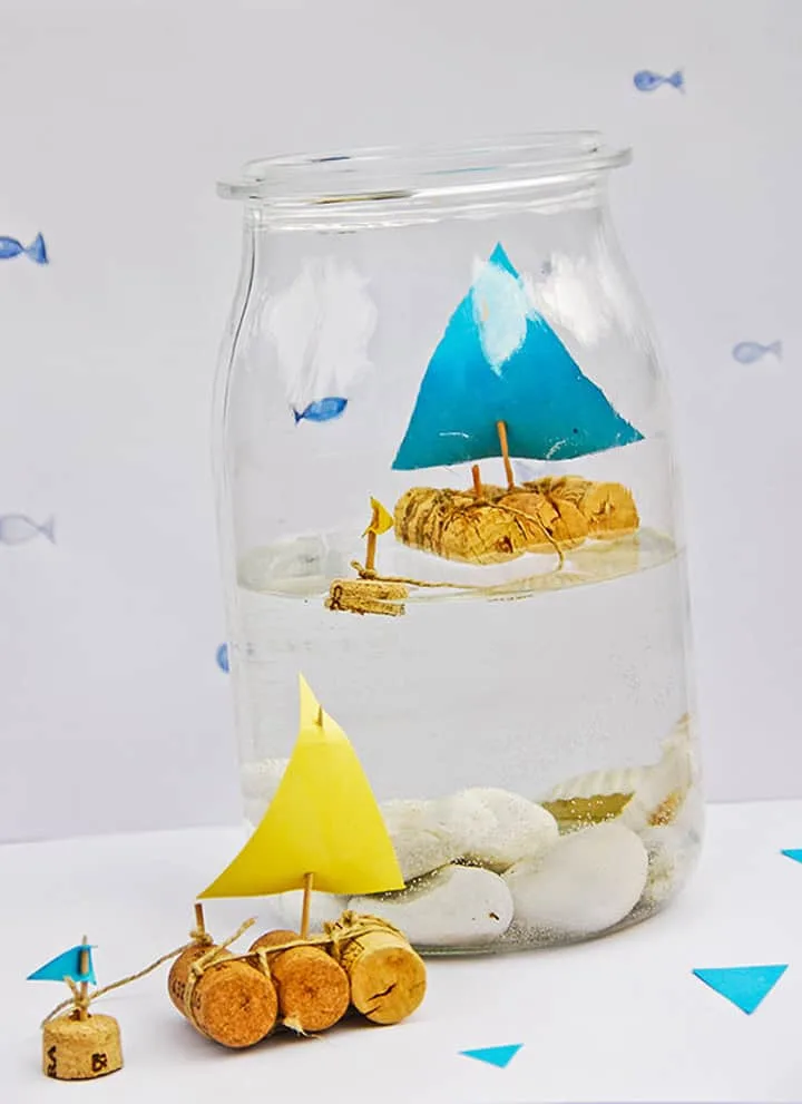 cork sailing boat craft