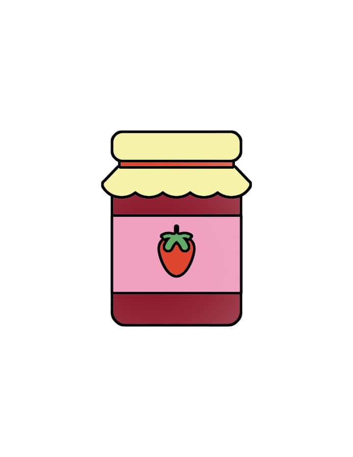 colored strawberry jam for the letter j craft preschool