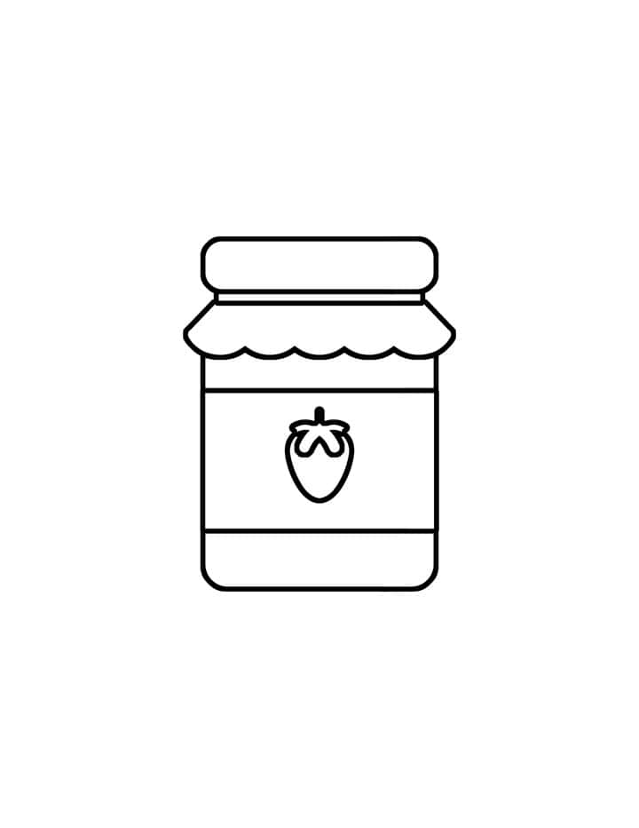 photo of strawberry jam jam printable