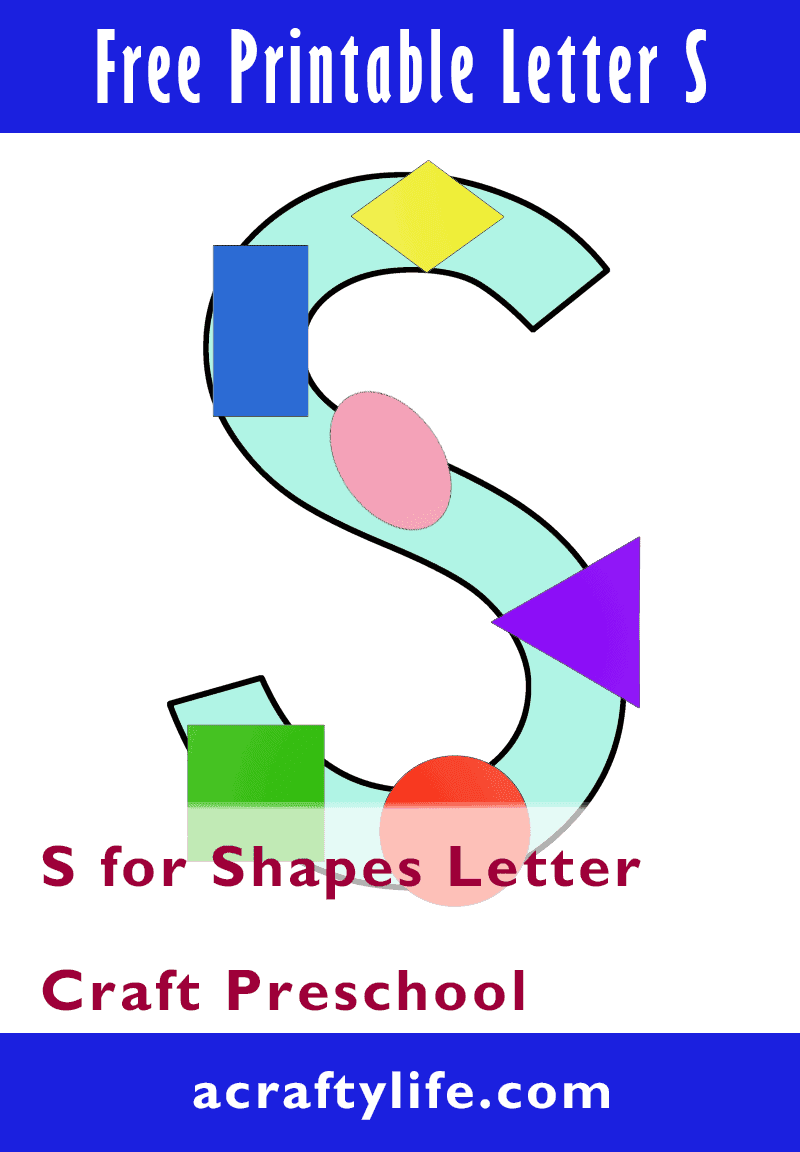 letter s is for shapes craft preschool