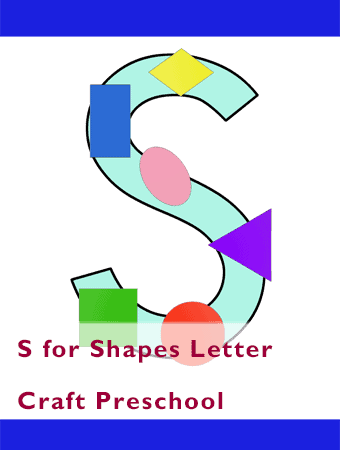 letter s is for shapes craft preschool