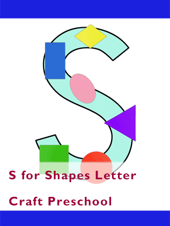 letter s is for shapes craft preschool