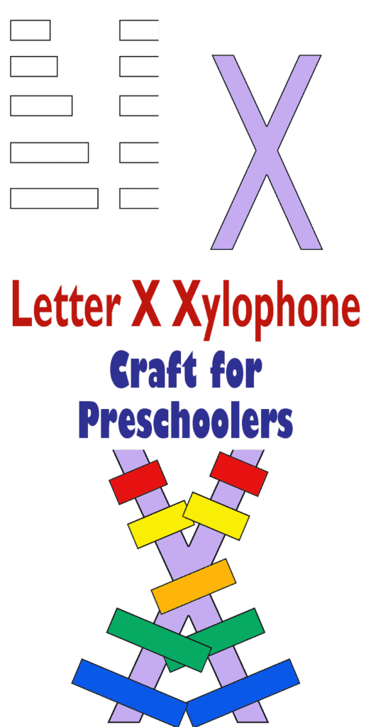 Easy Letter X Xylophone Paper Craft to Make Preschool - A Crafty Life