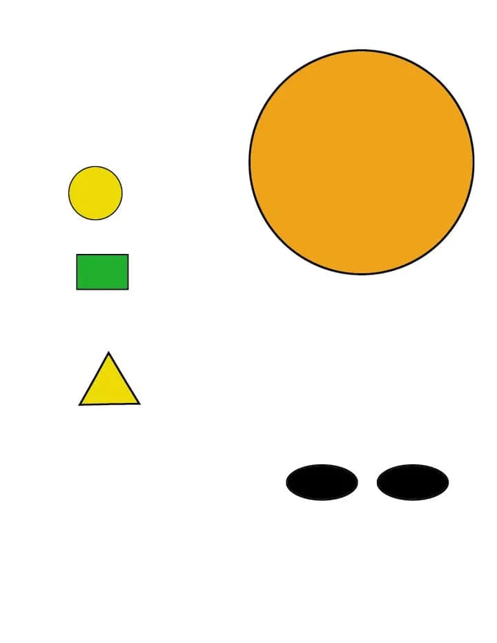 cut out parts for jack-o-lantern craft