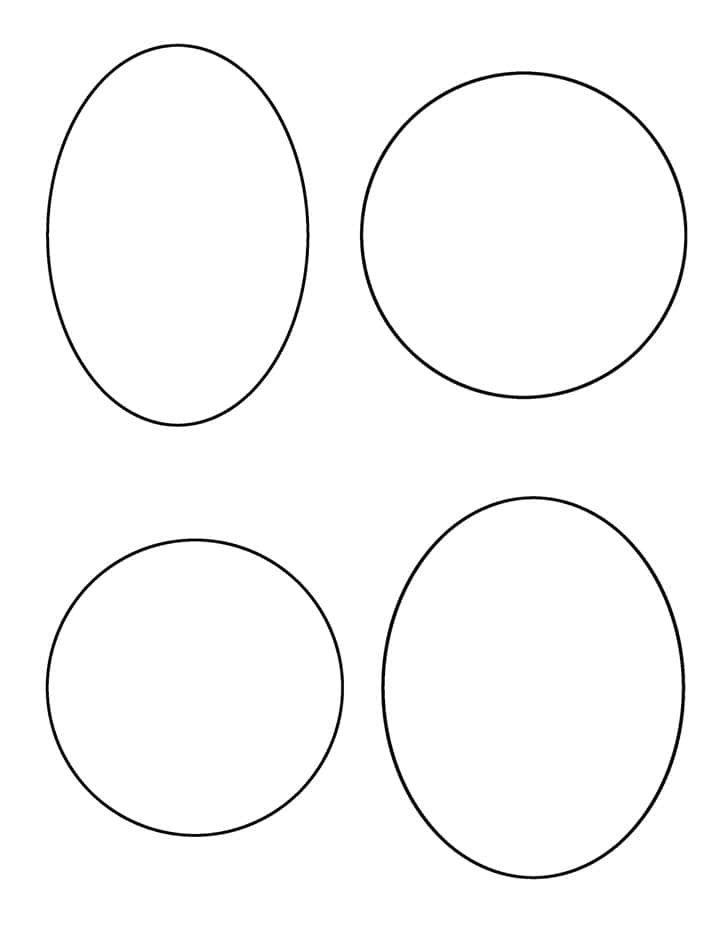 photo of pumpkin shapes in ovals and circles for jack-o-lantern craft