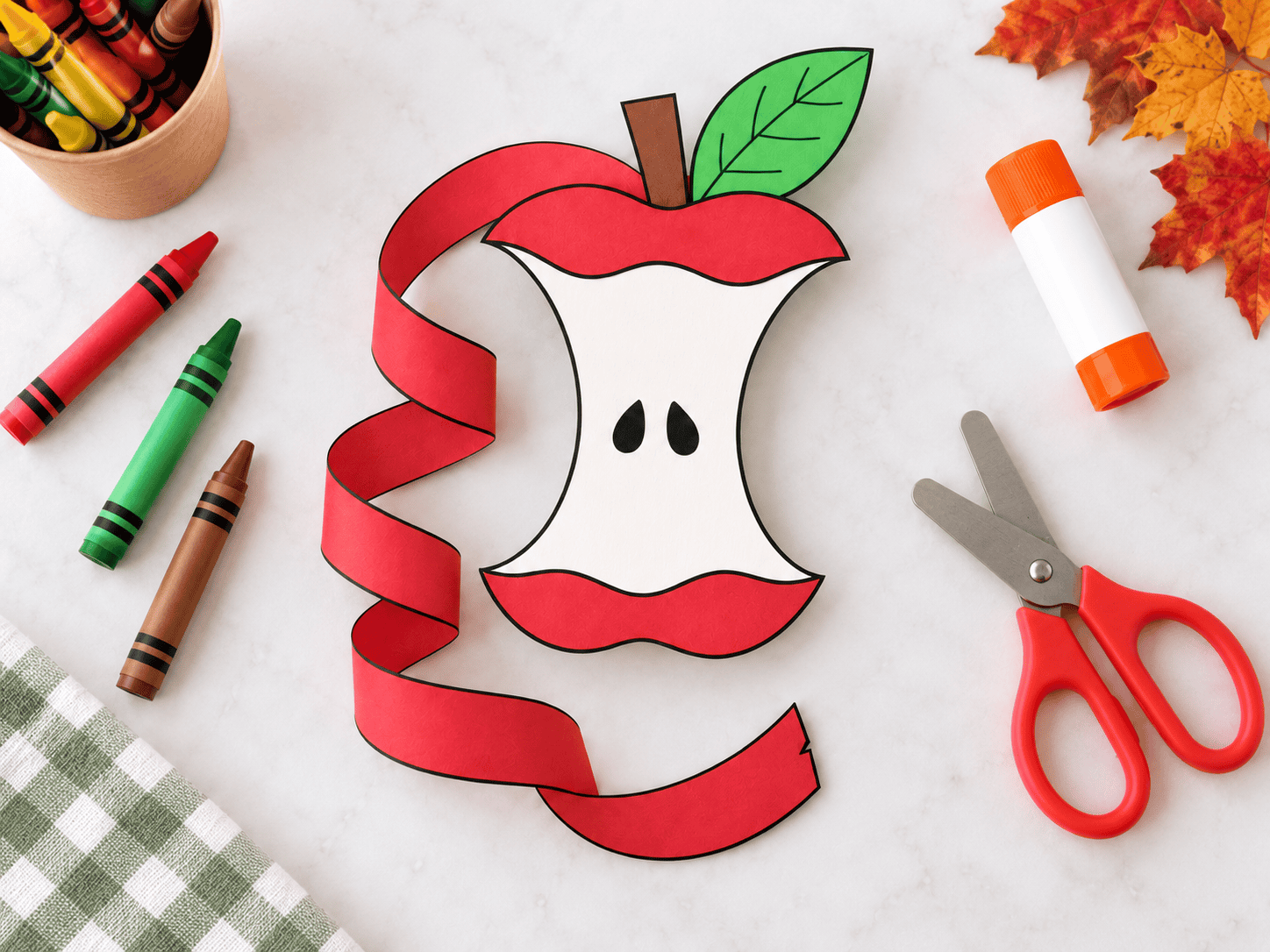 apple peel craft printable photo