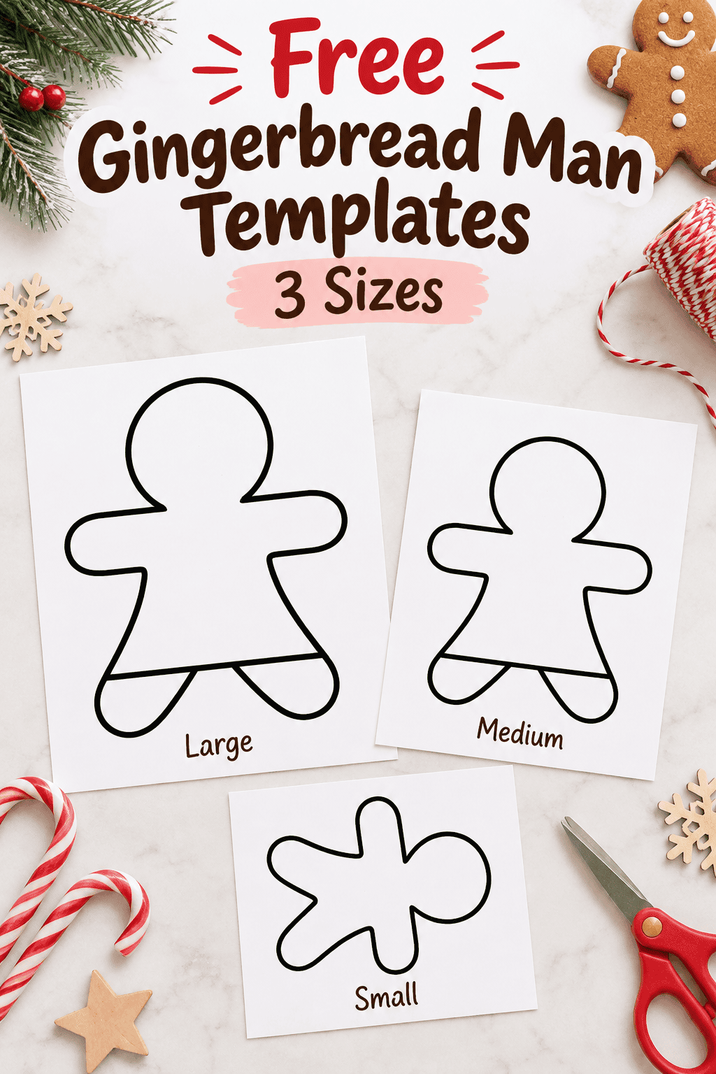 gingerbread man template outlines
